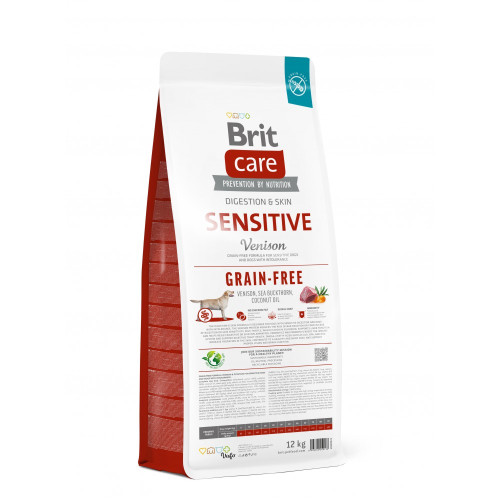 Корм сухой Brit Care Dog Grain-free Sensitive для собак з чутливим травленням беззерновой с олениной 12 кг