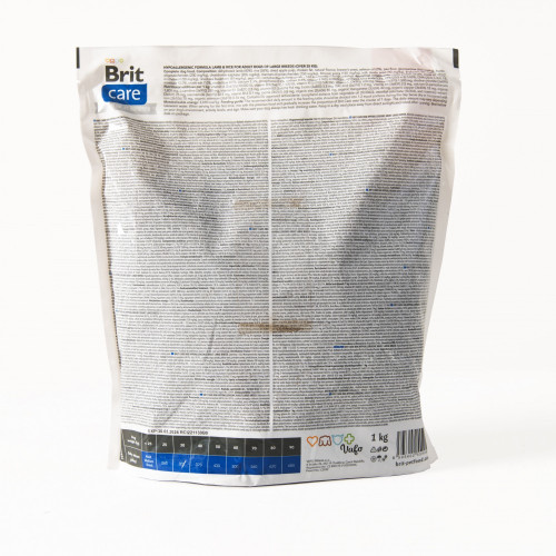 Корм сухий Brit Care Dog Hypoallergenic Adult Large Breed для дорослих собак великих порід гіпоалергенний з ягням 1 кг