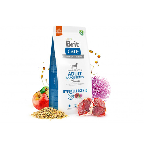 Корм сухий Brit Care Dog Hypoallergenic Adult Large Breed для дорослих собак великих порід з ягням 3 кг