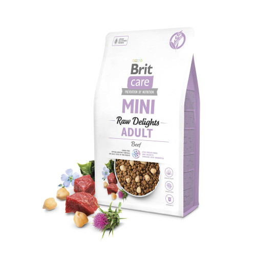 Корм сухий Brit Care Mini Raw Delights Beef д/собак малих порід яловичина 2 кг
