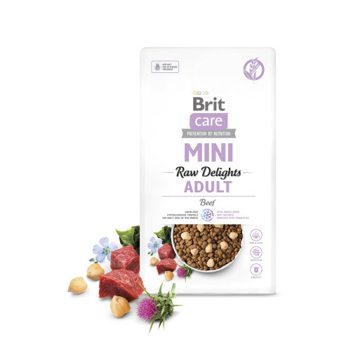 Корм сухий Brit Care Mini Raw Delights Beef д/собак малих порід яловичина 2 кг