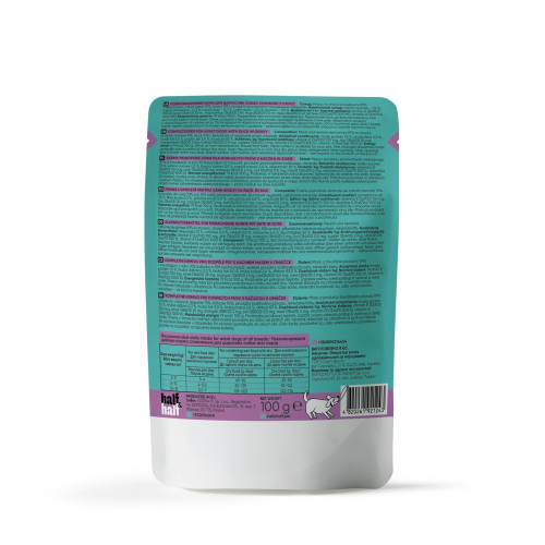 Вологий корм Half&Half Duck in Gravy шматочки качки в соусі для дорослих собак 100 г