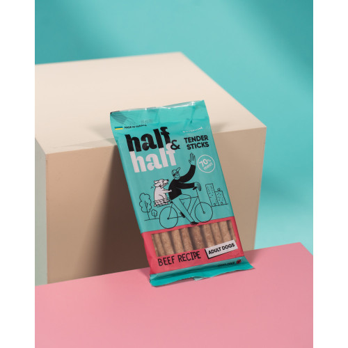 Ласощі Half&Half м'ясні палички для собак з яловичиною 100 г