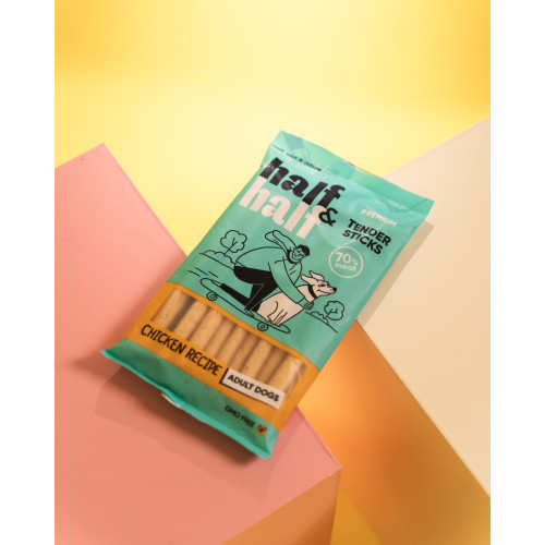Ласощі Half&Half м'ясні палички для собак з куркою 100 г