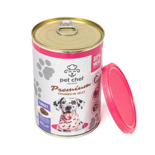 Вологий корм Pet Chef з індичкою для собак 415 г