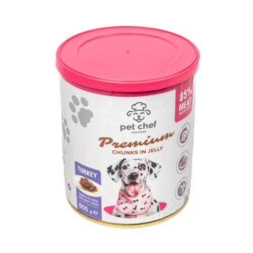 Вологий корм Pet Chef з індичкою для собак 800 г