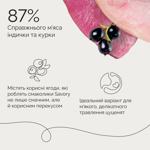 Джерки Savory Puppy Coins With Turkey монетки для цуценят з індичкою 100 г