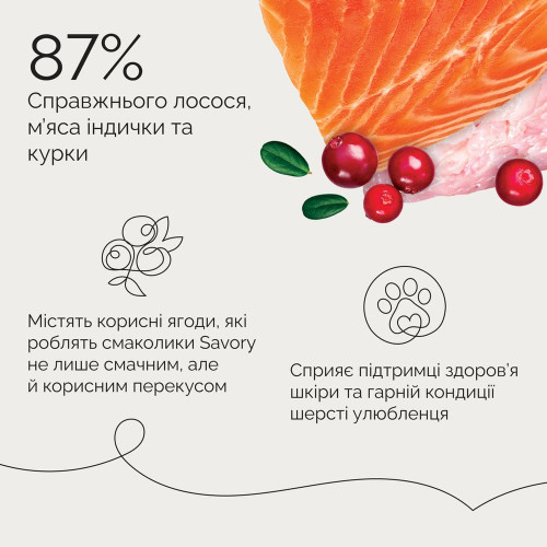 Джерки Savory Bars With Salmon батончики для собак з лососем 100 г