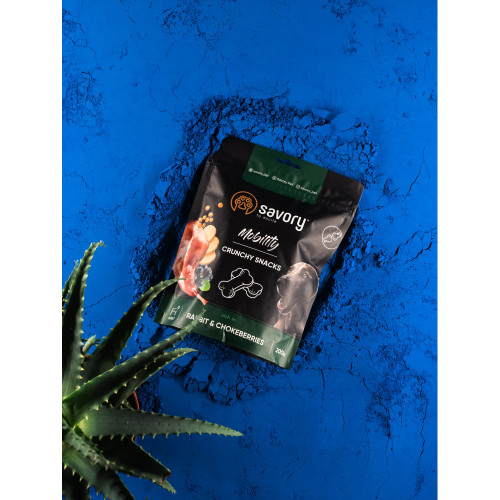 Хрусткі ласощі Savory Mobility Rabbit and Chokeberries для собак усіх порід для здоров’я суглобів з кроликом і чорноплідною горобиною 200 г