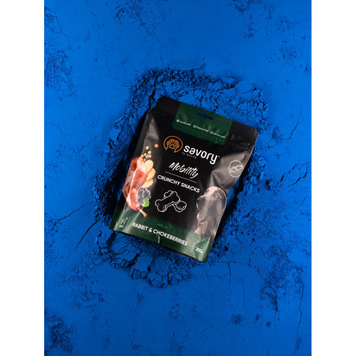 Хрусткі ласощі Savory Mobility Rabbit and Chokeberries для собак усіх порід для здоров’я суглобів з кроликом і чорноплідною горобиною 200 г