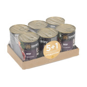 Набір 5+1 заводська упаковка Корм вологий Savory Dog Gourmand Beef паштет для дорослих собак усіх порід з яловичиною 400 г - фото 2