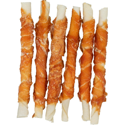 Ласощі Trixie Denta Fun Chewing Rolls для собак Паличка для чищення зубів з куркою 12 см 70 г 6 шт