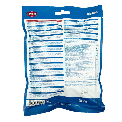 Ласощі Trixie Denta Fun Roll Mix with chicken, lamb or beef для собак Паличка для чищення зубів з куркою, ягням або яловичиною 10 см 250 г