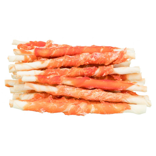 Ласощі Trixie Denta Fun Chicken Chewing Rolls для собак Паличка для чищення зубів з куркою 12 см 240 г 30 шт