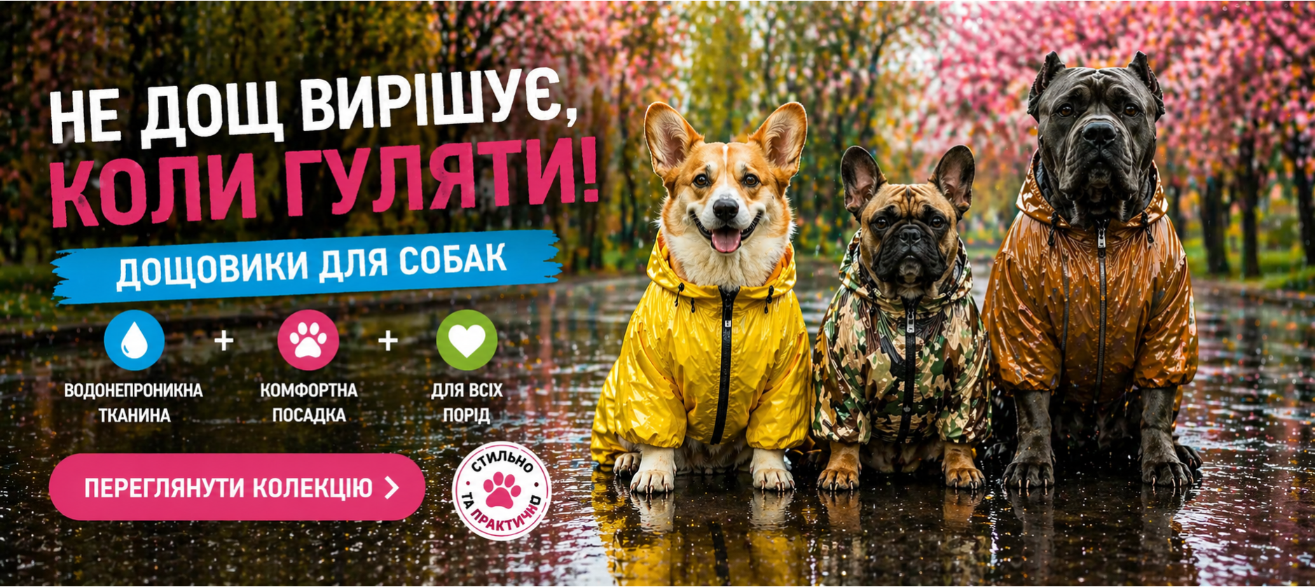 Дощовики для собак