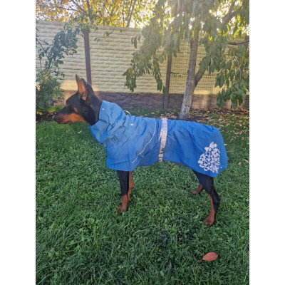 Дощовик для собак Hurtta Monsoon Coat, блакитний
